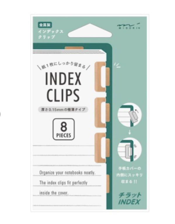 Midori Index Clip in Chiratto Orange Accessories