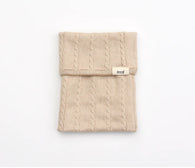 Midori Knitted Book Band with Pockets A6 to B6 in Beige A