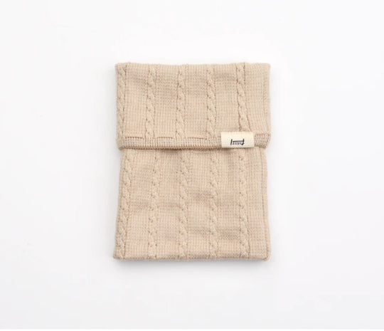 Midori Knitted Book Band with Pockets A6 to B6 in Beige A