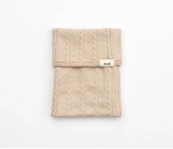 Midori Knitted Book Band with Pockets A6 to B6 in Beige A Accessories