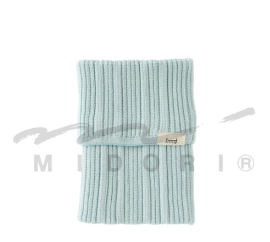 Midori Knitted Book Band with Pockets A6 to B6 in Ice Blue