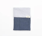 Midori Knitted Book Band with Pockets A6 to B6 in Two-tone Blue Light Accessories