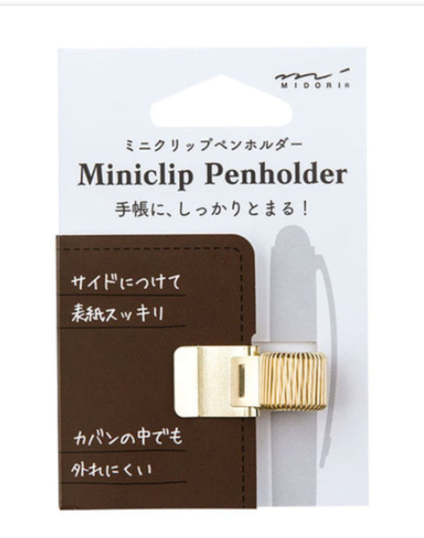 Midori Miniclip Penholder in Gold Accessories