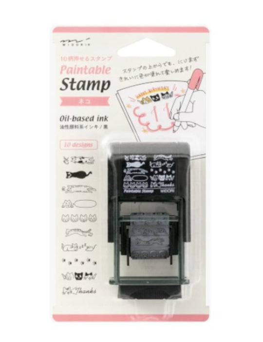 Midori Paintable Stamp in Cat