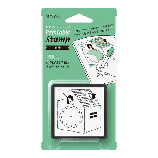 Midori Paintable Stamp Pre-Inked in Clock