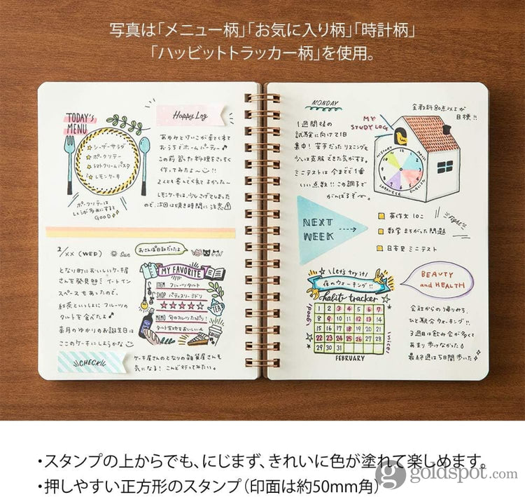 Midori Paintable Stamp Pre-Inked in Clock Accessories