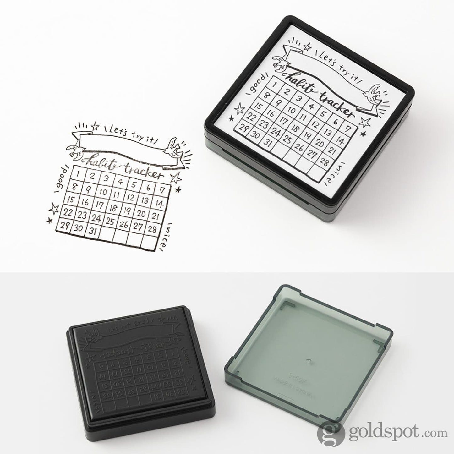 Midori Paintable Stamp Pre-Inked in Habit Tracker Accessories