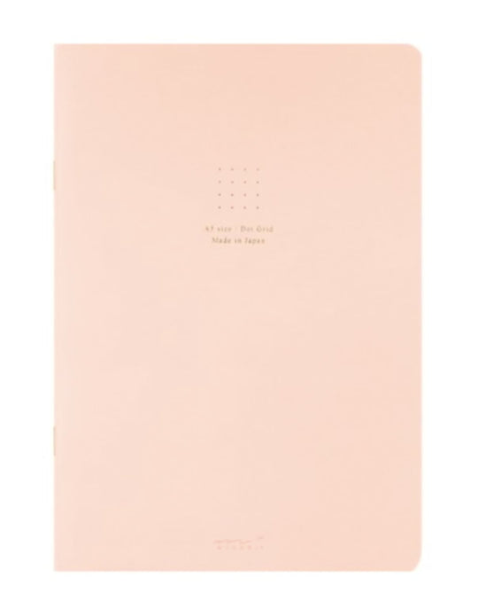 Midori Soft Color A5 Notebook in Pink - Dot Grid