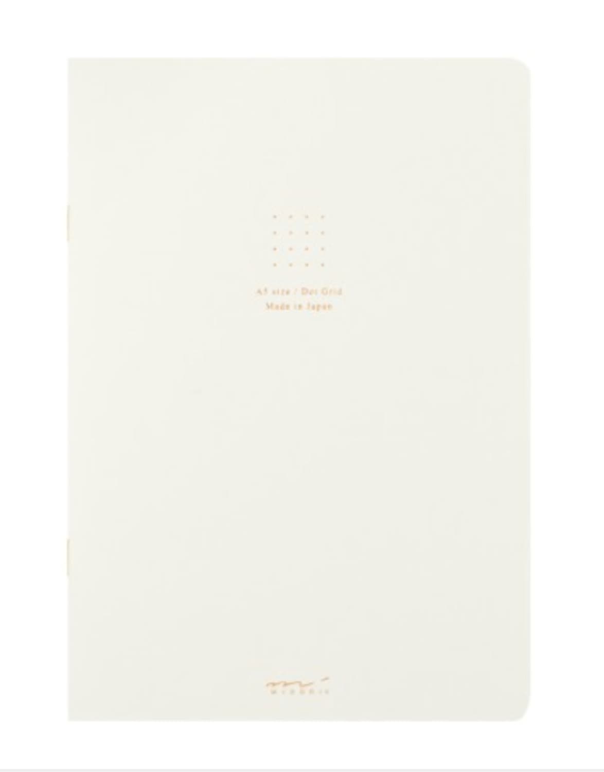 Midori Soft Color A5 Notebook in White - Dot Grid Accessories