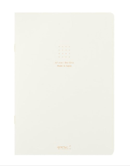 Midori Soft Color A5 Notebook in White - Dot Grid