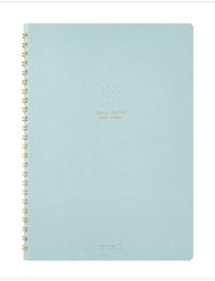 Midori Soft Color Ring A5 Notebook in Blue - Dot Grid