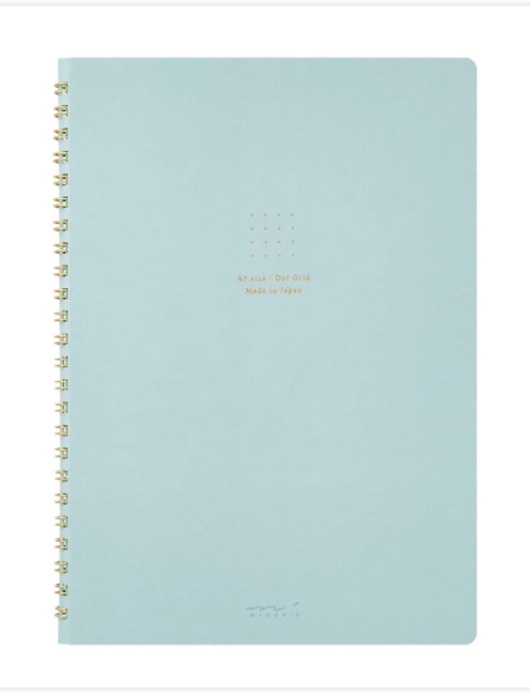 Midori Soft Color Ring A5 Notebook in Blue - Dot Grid Accessories