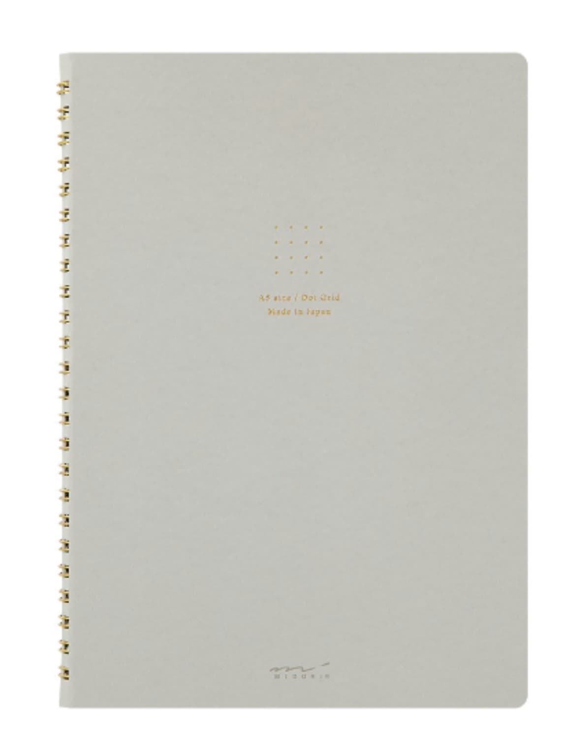 Midori Soft Color Ring A5 Notebook in Gray - Dot Grid Accessories
