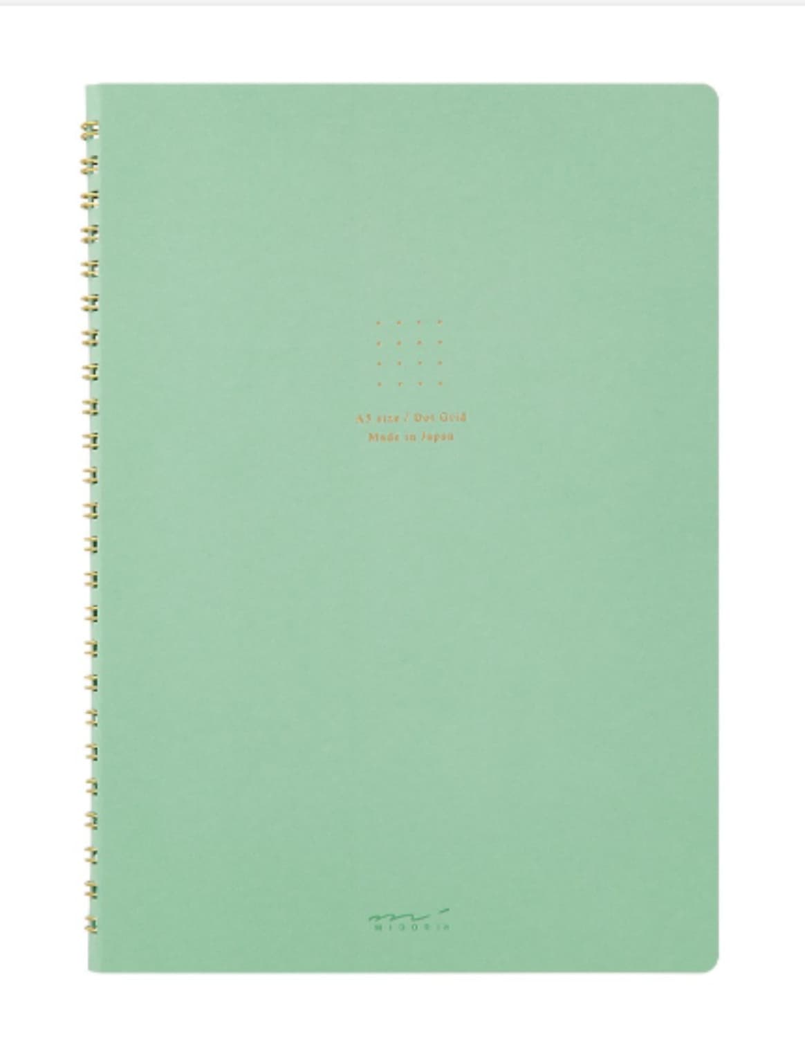 Midori Soft Color Ring A5 Notebook in Green - Dot Grid Accessories