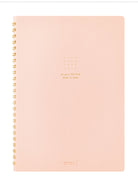 Midori Soft Color Ring A5 Notebook in Pink - Dot Grid Accessories