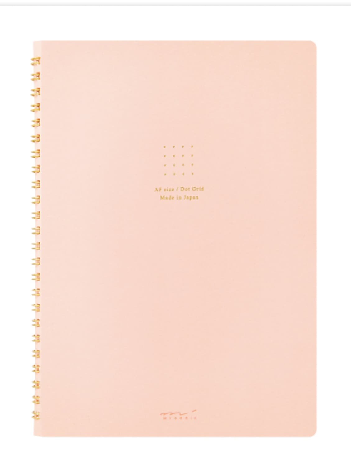 Midori Soft Color Ring A5 Notebook in Pink - Dot Grid Accessories