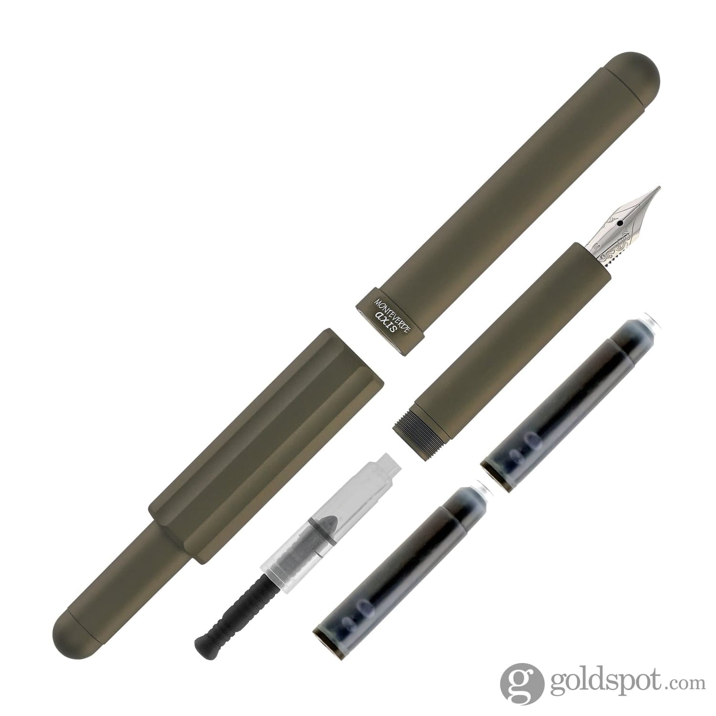 Monteverde Axis Fountain Pen in Olive Fountain Pen