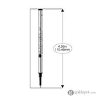 Monteverde Ceramic Metal Tube Rollerball Refill in Black Rollerball Refills