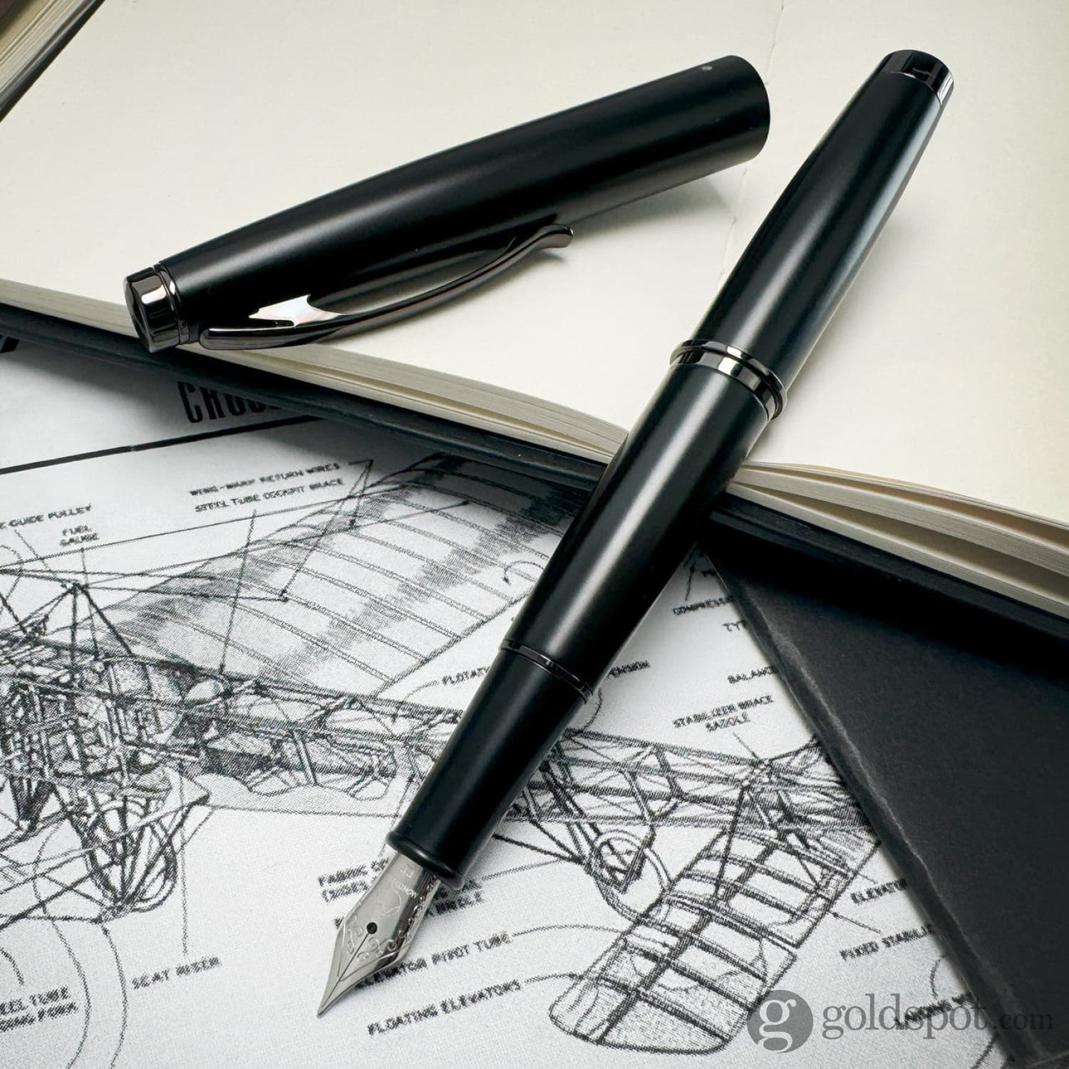 PARCO 50th ボールペン 黒 18k 750 Monteverde Dakota Fountain Pen in Black Sky - Goldspot Pens