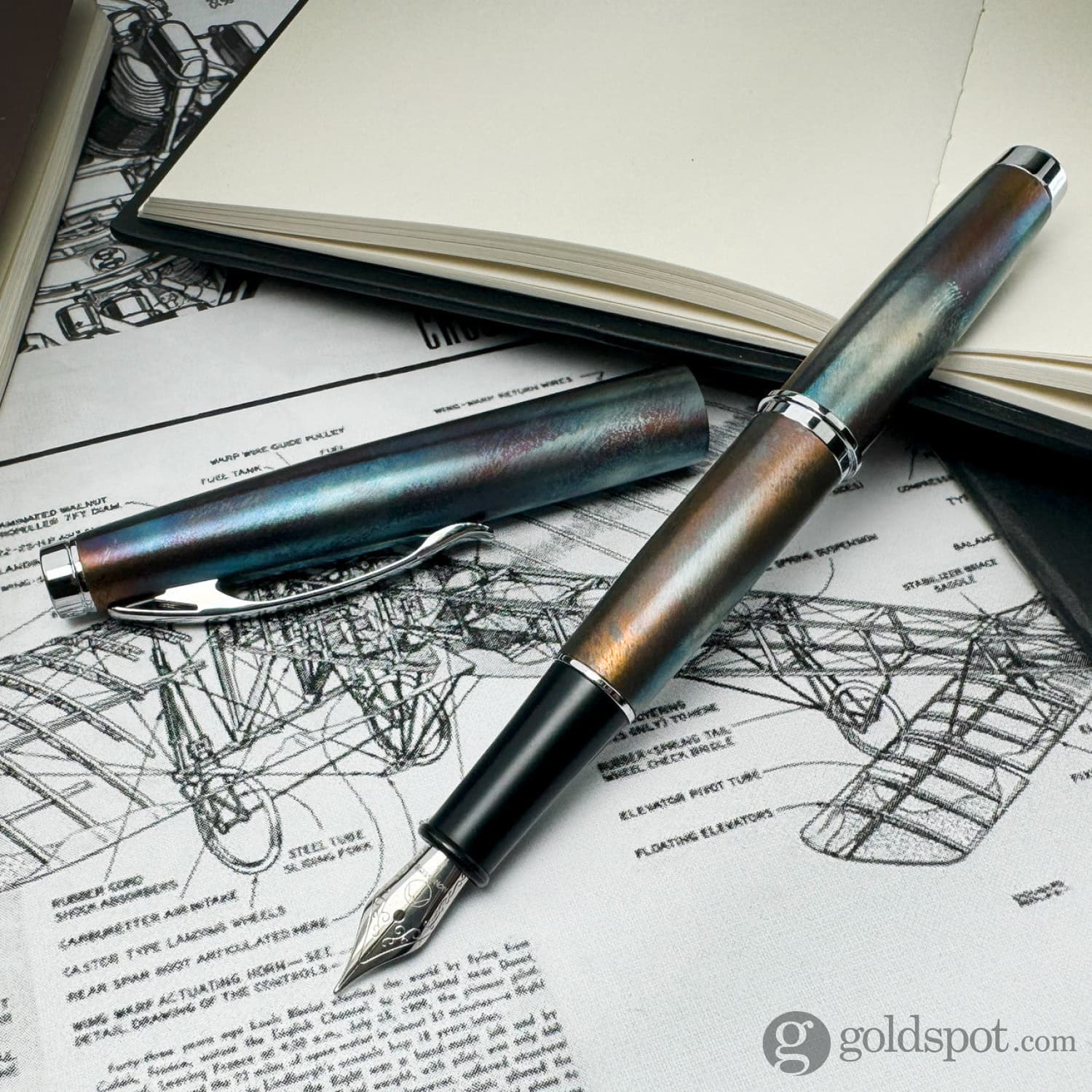 Monteverde Dakota Fountain Pen in Raw Flame - Goldspot Pens
