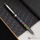 Monteverde Illusia Gel Pen in Diamond Shapes Black Matte with Gunmetal Trim Gel Pen
