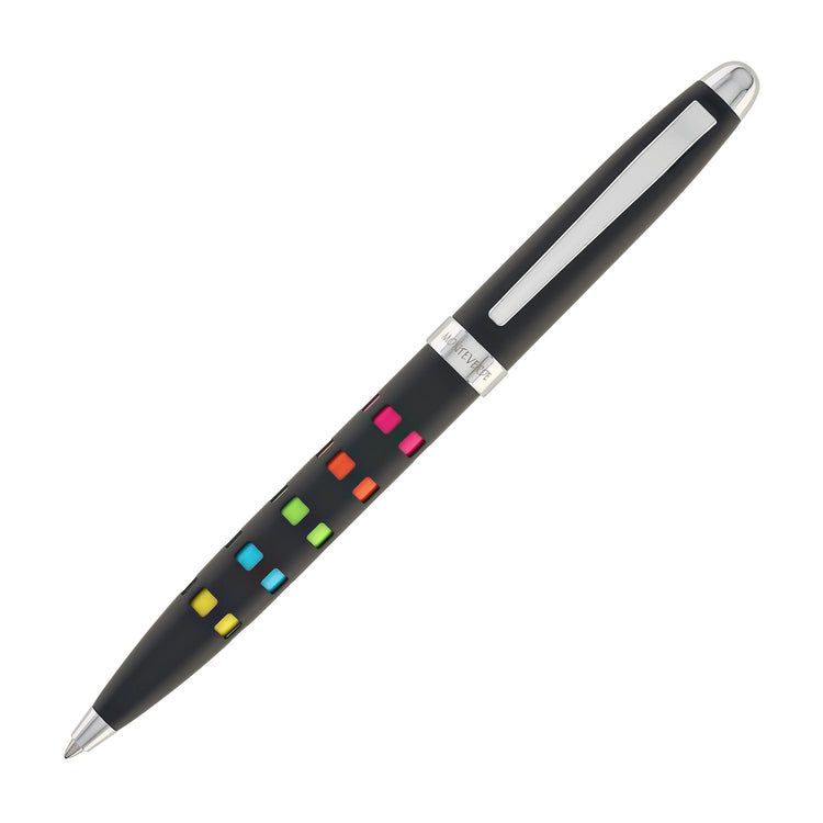 Monteverde Illusia Gel Pen in Square Shapes Black Matte with Chrome Trim Gel Pen