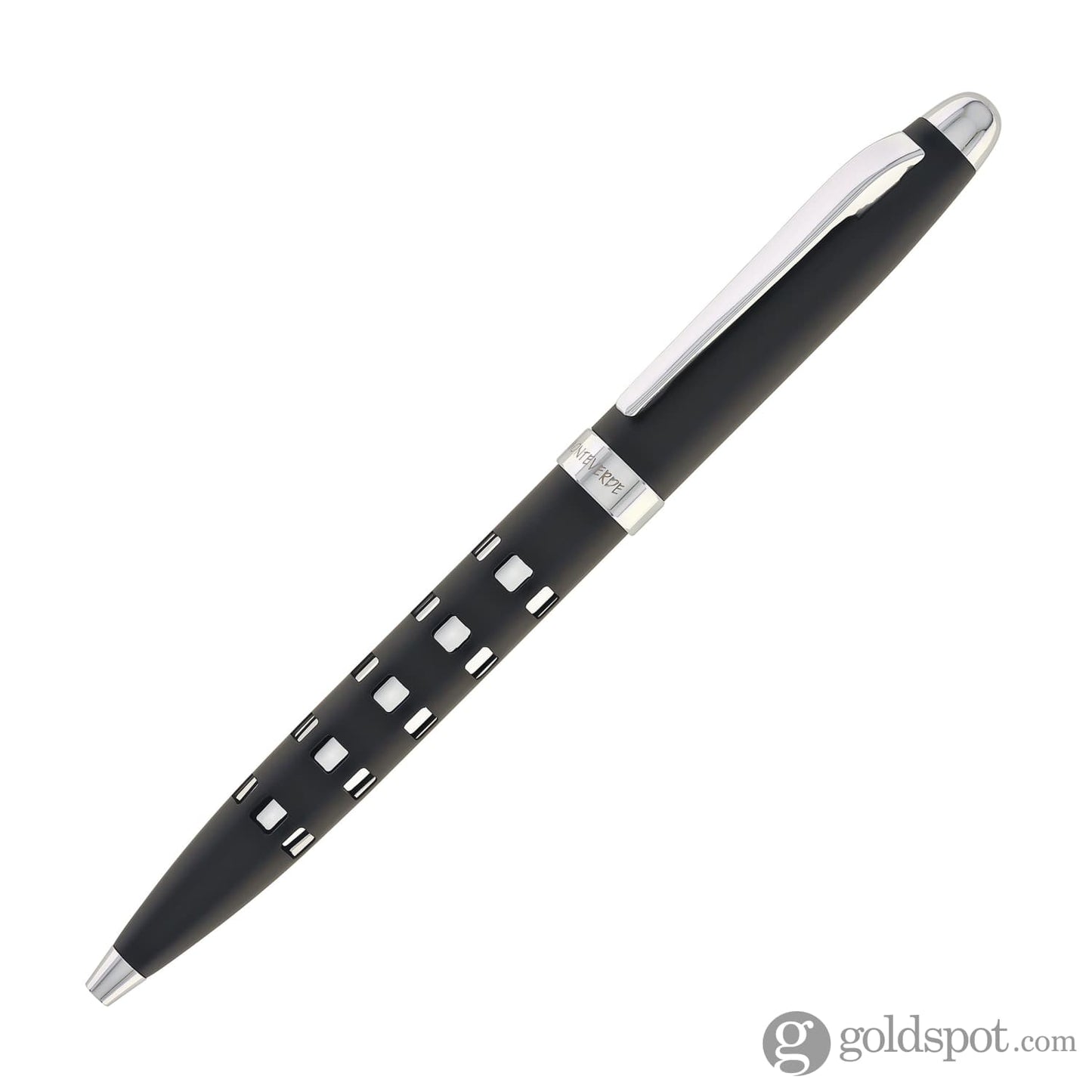 Monteverde Illusia Gel Pen in Square Shapes Black Matte with Chrome Trim Gel Pen