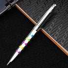 Monteverde Illusia Gel Pen in Triangle Shapes Chrome with Chrome Trim Gel Pen