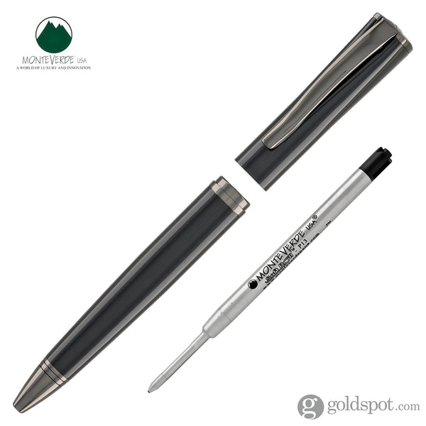 Monteverde Impressa Ballpoint Pen in Black with Gunmetal Trim Ballpoint Pens