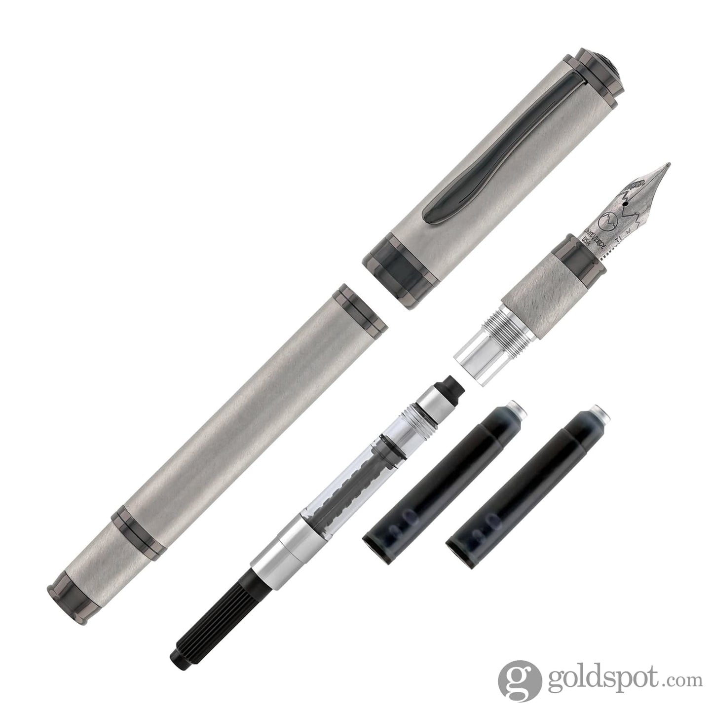 Monteverde Innova Fountain Pen in Solid Titanium Fountain Pen
