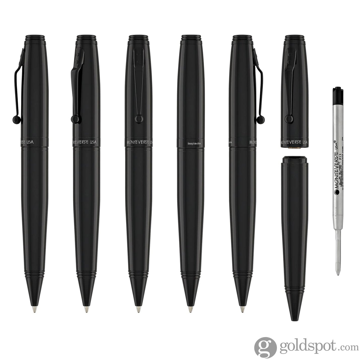 Monteverde Invincia Ballpoint Pen in Stealth Black Ballpoint Pen