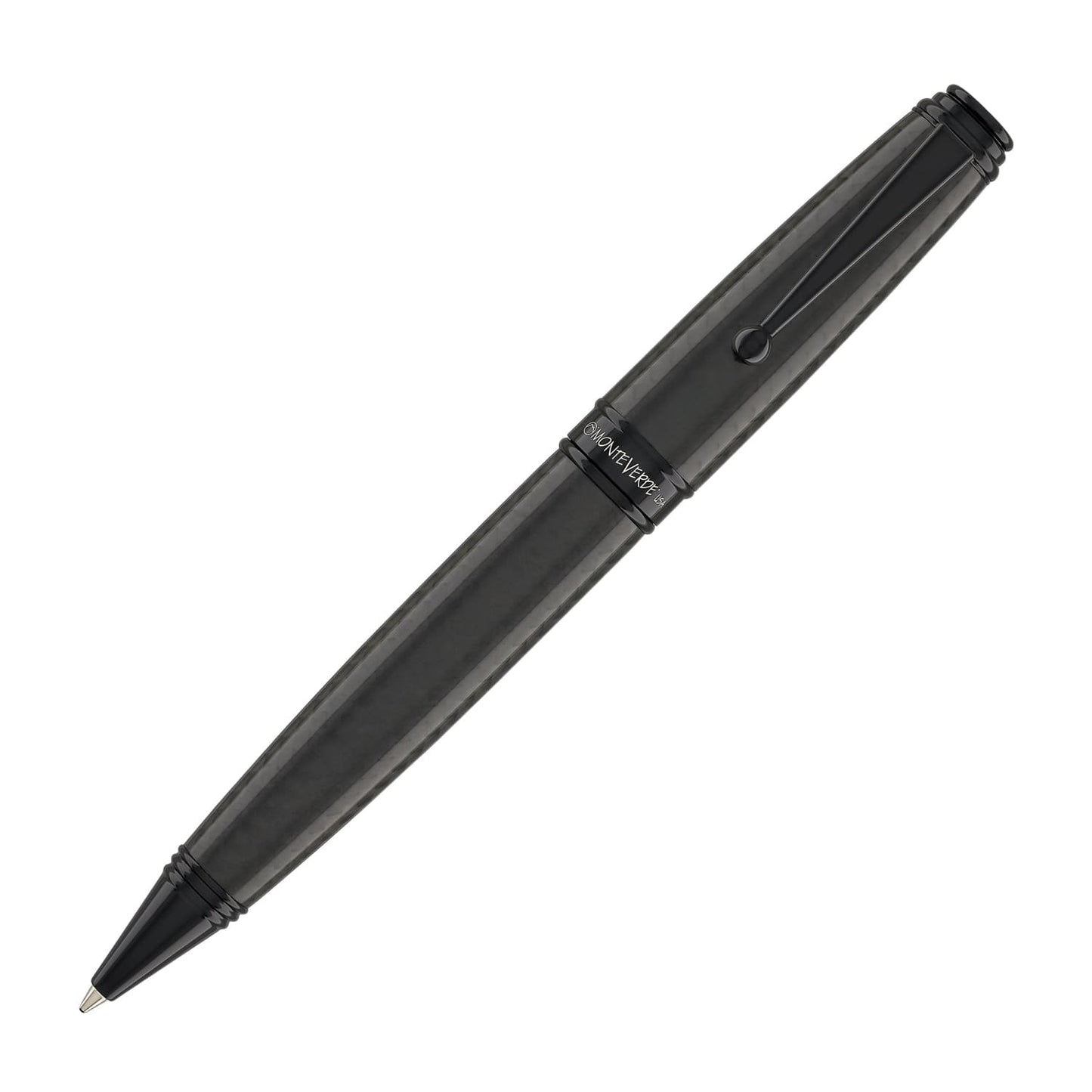 Monteverde Invincia Deluxe Ballpoint Pen in Black Carbon Fiber Ballpoint Pens