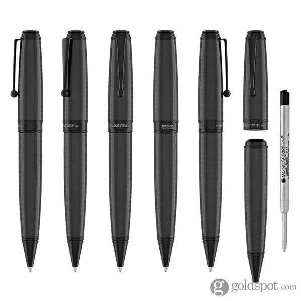 Monteverde Invincia Deluxe Ballpoint Pen in Black Carbon Fiber Ballpoint Pens