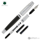 Monteverde Invincia Fountain Pen in Chrome & Carbon Fiber - Medium Point Fountain Pen