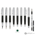 Monteverde Invincia Fountain Pen in Chrome & Carbon Fiber - Medium Point Fountain Pen