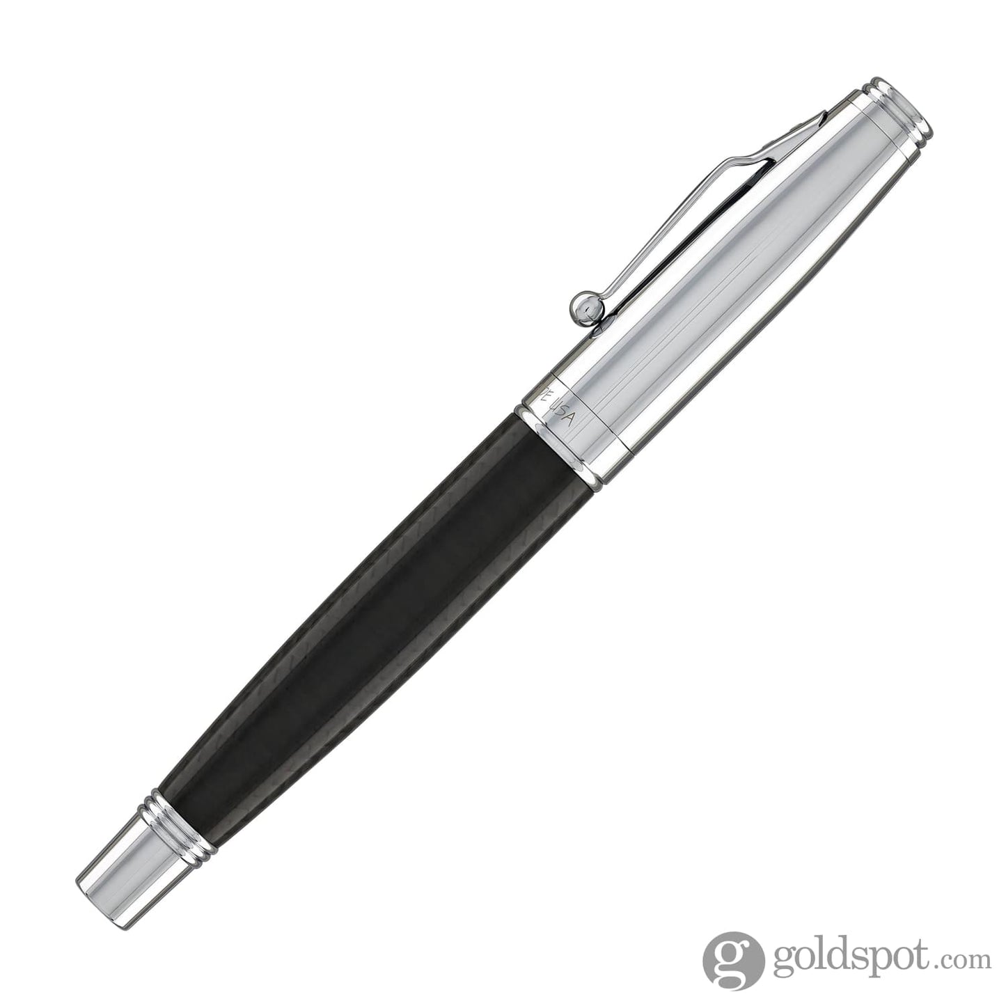 Monteverde Invincia Fountain Pen in Chrome & Carbon Fiber - Medium Point Fountain Pen