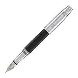 Monteverde Invincia Fountain Pen in Chrome & Carbon Fiber - Medium Point