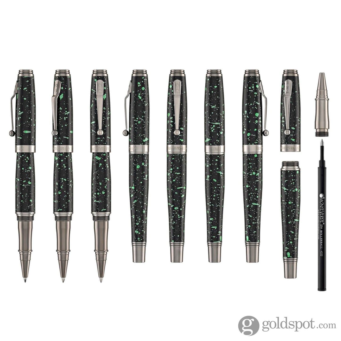 Monteverde Invincia Vega Rollerball Pen in Starlight Green