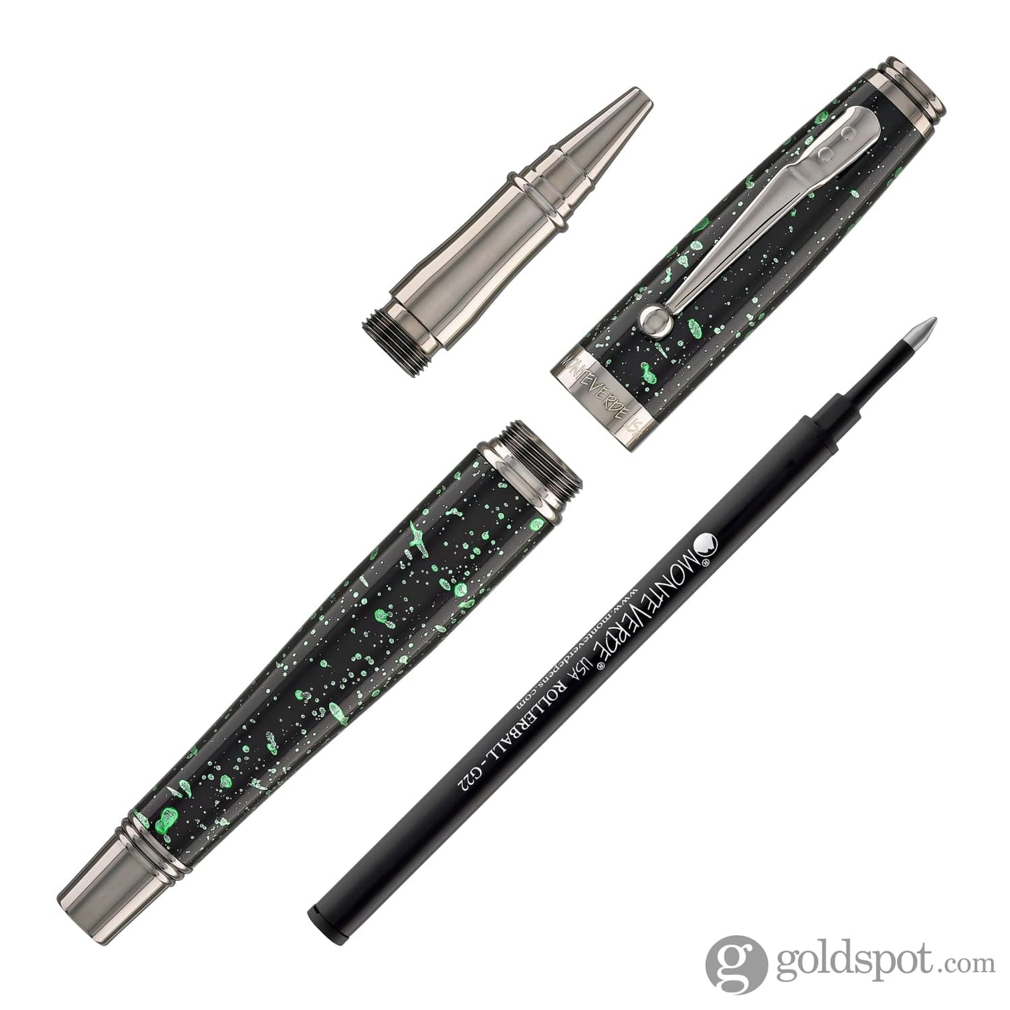 Monteverde Invincia Vega Rollerball Pen in Starlight Green