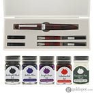 Monteverde Monza 3 Fountain Pen Set in Red - M F Omniflex Nibs