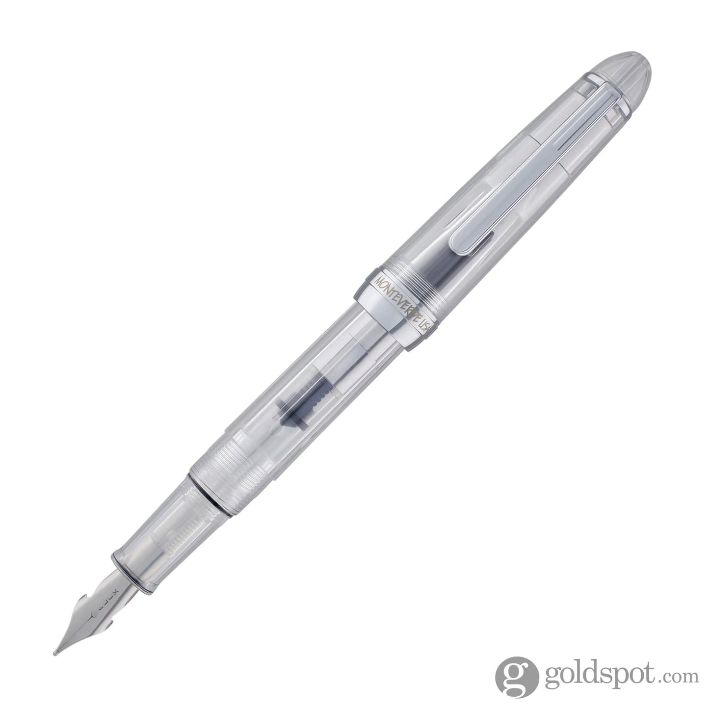 Monteverde Monza Fountain Pen in Crystal Clear - Fine Medium and Omniflex Nibs Pack of 3