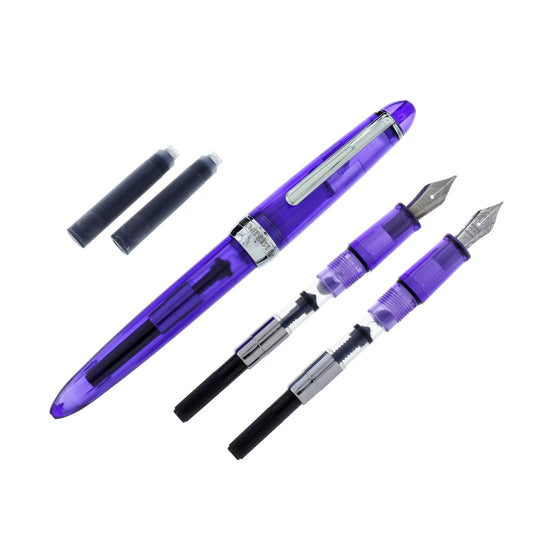 Monteverde Monza Fountain Pen in Purple - Fine, Medium and Omniflex Nibs - Pack of 3