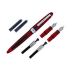 Monteverde Monza Fountain Pen in Red - Fine Medium and Omniflex Nibs Pack of 3