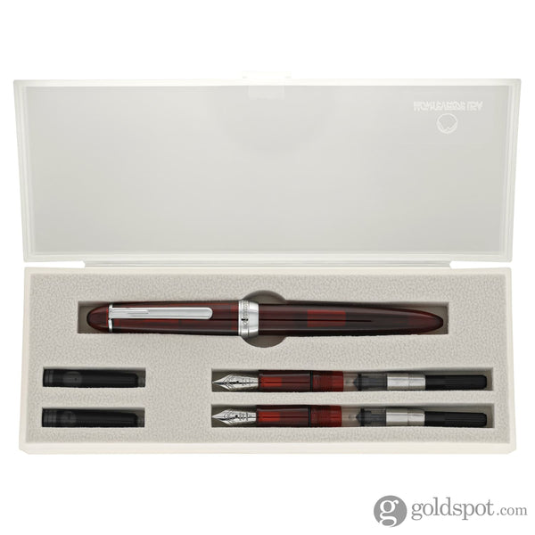 Monteverde Monza Fountain Pen in Red - Fine Medium and Omniflex Nibs Pack of 3