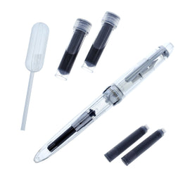 Monteverde Monza ID Fountain Pen in Clear - Flex Nib