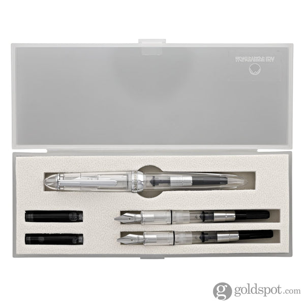 Monteverde Monza ID Fountain Pen in Crystal Clear - Calligraphy Set