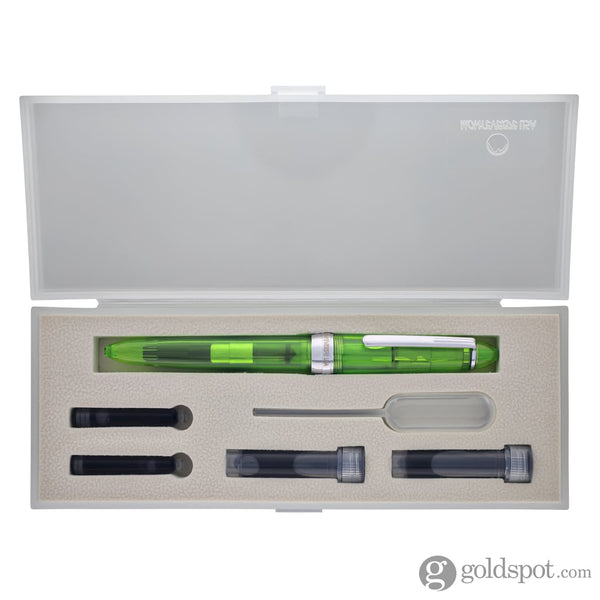 Monteverde Monza ID Fountain Pen in Green Set - Flex Nib