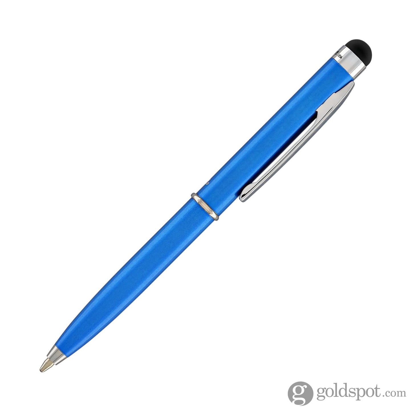 Monteverde Poquito Stylus Ballpoint Pen in Cobalt Blue with Chrome Trim Ballpoint Pens