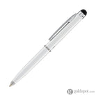 Monteverde Poquito Stylus Ballpoint Pen in Pearl White with Chrome Trim Ballpoint Pens