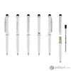 Monteverde Poquito Stylus Ballpoint Pen in Pearl White with Chrome Trim Ballpoint Pens
